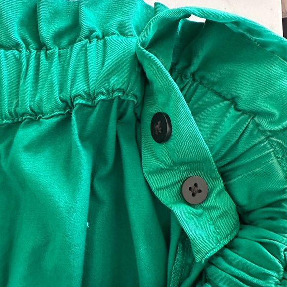 Everlane Paperbag Tank Dress Organic Cotton Removable/Adjustable Straps Green LG - Picture 15 of 16